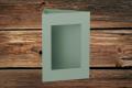 [16403367] Passepartoutkarten 3-teilig 120/360x169 mm (B6) eckiger Ausschnitt Eucalyptus gerippt 220 g/qm